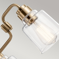 Żyrandol Aivian - 3 źródła światła - Wyblakły mosiądz