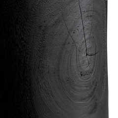 Stolik boczny Eichholtz Osias z wypalonego drewna suar