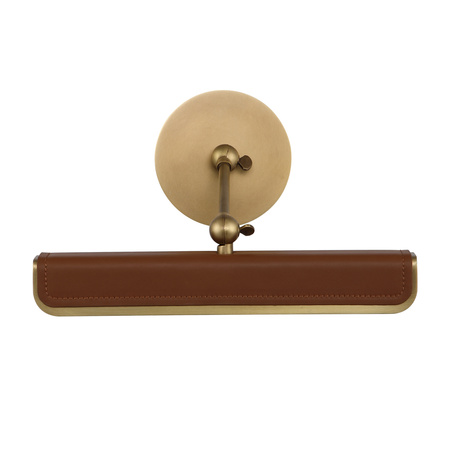 Mała obrazówka LED Valise Picture - Vintage mosiądz, skóra koniakowa