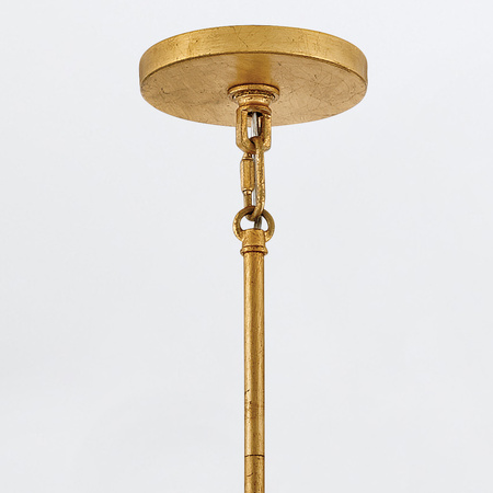 Żyrandol Rene - 6 źródeł światła - Przecierany mosiądz