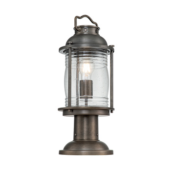 Mała latarnia stojąca Ashland Bay - 1 źródło światła - Oksydowany brąz