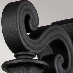 Duża latarnia naścienna Bayview - 1 źródło światła - Czarna