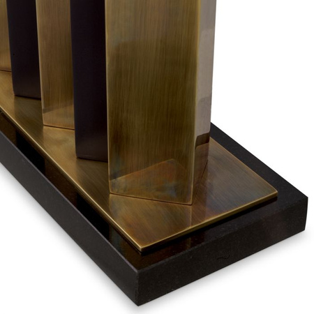 Lampa stołowa Eichholtz Belize vintage brass finish z abażurem