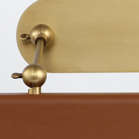 Duża obrazówka LED Valise Picture - Vintage mosiądz, skóra koniakowa