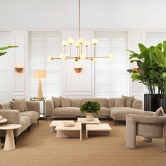 Żyrandol Eichholtz Aram z wykończeniem w kolorze antycznego mosiądzu