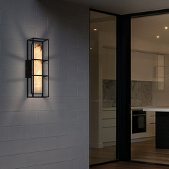 Duży kinkiet Blakley - 1 źródło światła - Matowa czerń