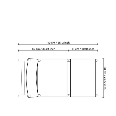 Krzesło and Foot Stool Laroc drewno teakowe
