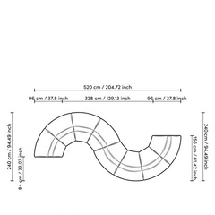 Modular Sofa Lindau outside corner