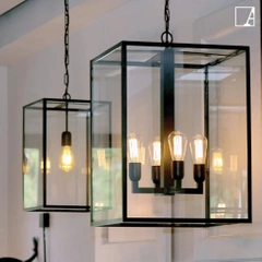 Lampa wisząca Authentage Vitrine latarnia - 4 źródła światła