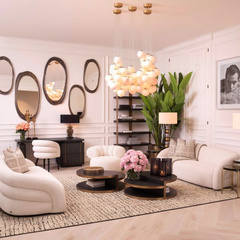 Krzesło obrotowe Eichholtz Phedra lyssa ecru