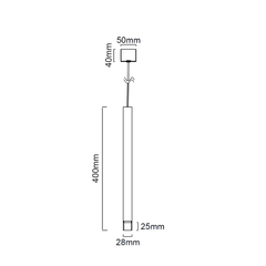 Lampa wisząca Q I Bianco / Rose Gold 40