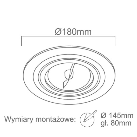 Oprawa wpuszczanaPuro Bianco