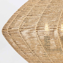 Lampa wisząca Luca - 5 źródeł światła - Czarny, karmelowy beż