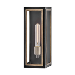 Latarnia naścienna Shaw - 1 źródło światła - Czarny, oksydowany brąz