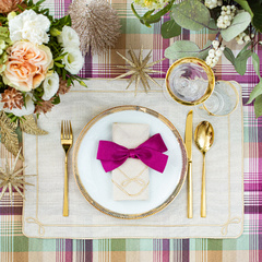 AKSAMITNE KOKARDKI DEKORACYJNE - FUCHSIA BOWS - 6 SZT. - ROSEBERRY HOME - MY HONEY HOME