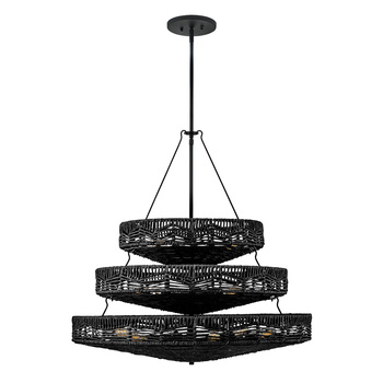 Żyrandol Ophelia - 13 źródeł światła - Czarny
