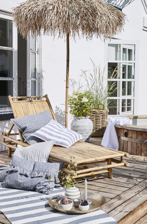 DONICA ANNA FLOWER - SZARA - 40.5 x 40.5 x 48 CM - LENE BJERRE - MY HONEY HOME