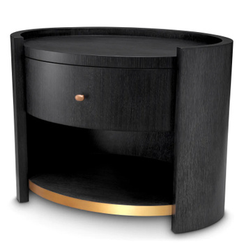 Stolik nocny Eichholtz Rosemberg charcoal grey oak veneer