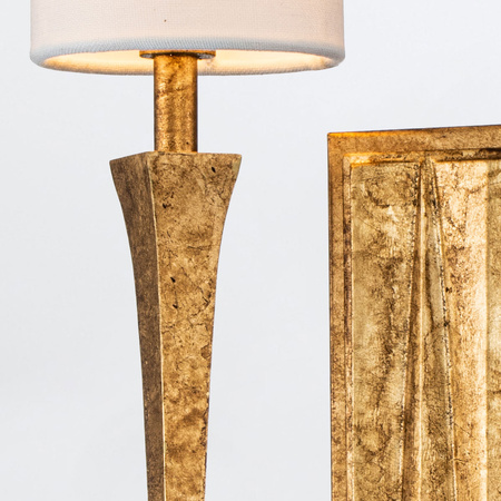 Kinkiet Crest - 2 źródła światła - Płatkowe złoto