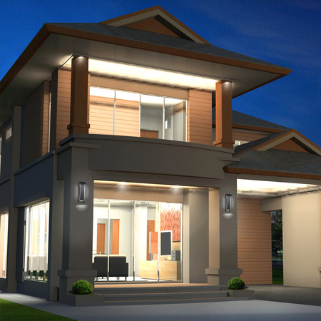 Mała latarnia naścienna Kabo - Teksturowana czerń