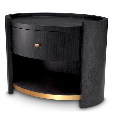 Stolik nocny Eichholtz Rosemberg charcoal grey oak veneer