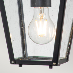 Mała latarnia wisząca Huntersfield - 1 źródło światła - Czarny
