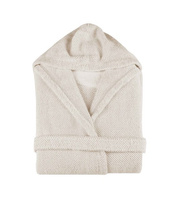 Szlafrok kąpielowy (Z Kapturem) Graccioza Linen Waffle L Natural