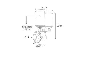 Lampa ścienna Authentage Bellefeu - żyrandol
