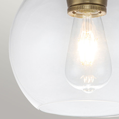 Mała lampa wisząca Tabby - 1 źródło światła - Oksydowany mosiądz