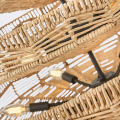 Żyrandol Ophelia - 13 źródeł światła - Czarny, karmelowy beż