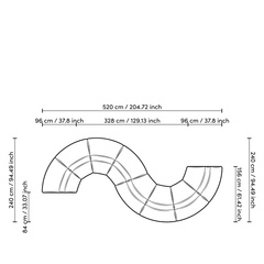 Modular Sofa Lindau outside corner