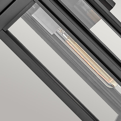 Mała latarnia naścienna Sag Harbor - 1 źródło światła - Czarne