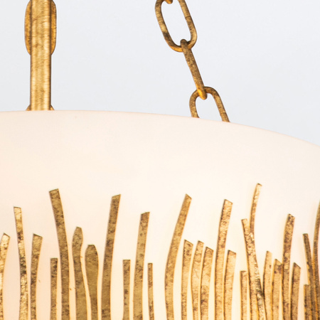 Lampa wisząca Sawgrass - 3 źródła światła - Płatkowe złoto