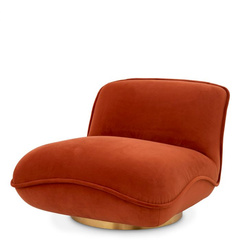 Krzesło Eichholtz Relax aksamitny pomarańczowy