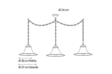 Lampa wisząca Authentage Elégance na łańcuchu
