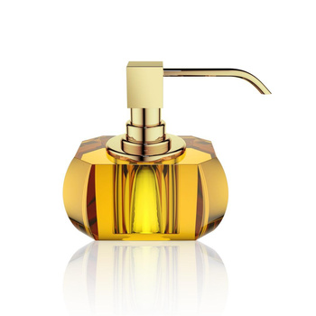 KRISTALL Dozownik mydła Decor Walther Bursztyn / złoto 24-karatowe