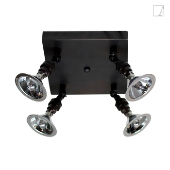 Lampa kierunkowa Authentage Marron na kwadratowej podstawie - duża