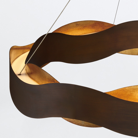 Średni żyrandol Vaughan - Brązowo-złoty