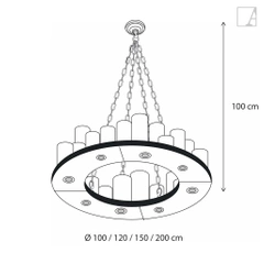 Lampa wisząca Authentage Bellefeu château zwykła