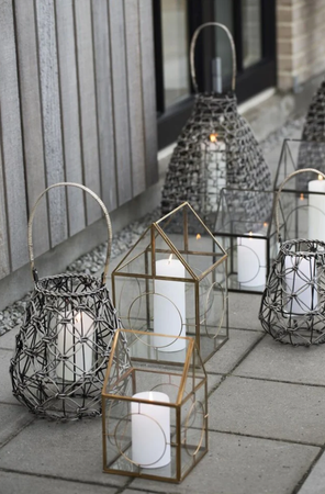 ŚWIECA RUSTIC - BIAŁA - 7.5 x 12.5 CM - LENE BJERRE - MY HONEY HOME