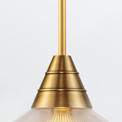 Lampa wisząca Willard - 1 źródło światła - Vintage mosiądz