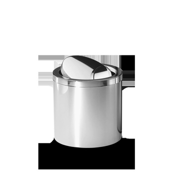 Kosz na papier z pokrywą obrotową Decor Walther Stal nierdzewna polerowana