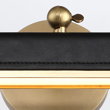 Mała obrazówka LED Valise Picture - Vintage mosiądz, skóra smokingowa