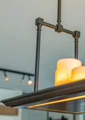 Lampa wisząca Authentage Bellefeu royal prostokątna – 2 punktowe oświetlenie