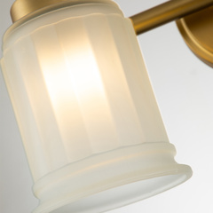 Kinkiet Swell - 2 źródła światła - Szczotkowany mosiądz