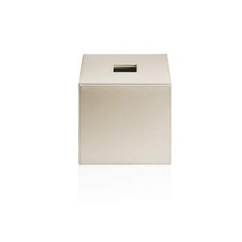 Pudełko na chusteczki kwadratowe Decor Walther Sztuczna skóra piaskowa