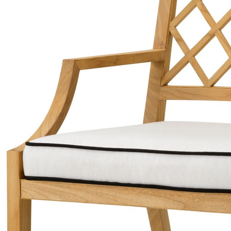 Krzesło ogrodowe jadalniane Eichholtz Paladium z podłokietnikami