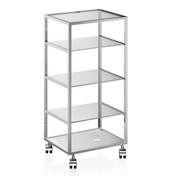 Szklany wózek Decor Walther Chrom / transparentne szkło