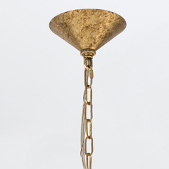 Lampa wisząca Meridian - 9 źródeł światła - Przecierane złoto