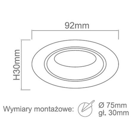 Oprawa wpuszczanaForo Nero